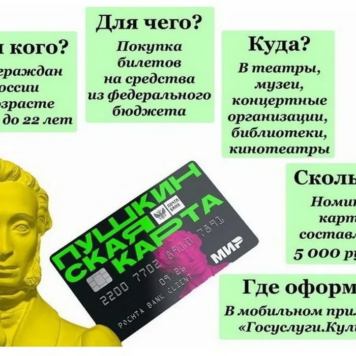 Получить массу новых впечатлений и провести время культурно — легко, когда у тебя есть Пушкинская карта!